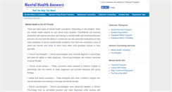 Desktop Screenshot of mentalhealthanswers.org